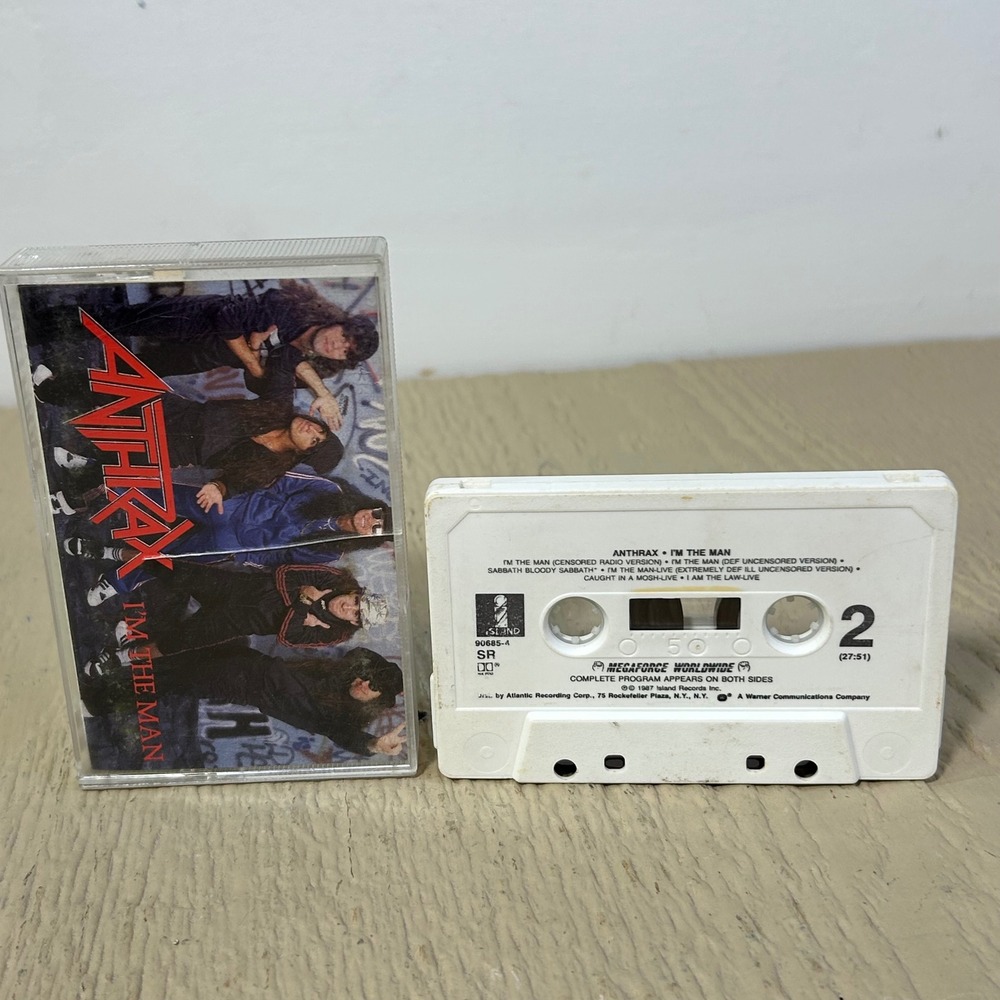 Anthrax Im The Man Cassette Tape 1987 Island Records Thrash Metal EP Vintage